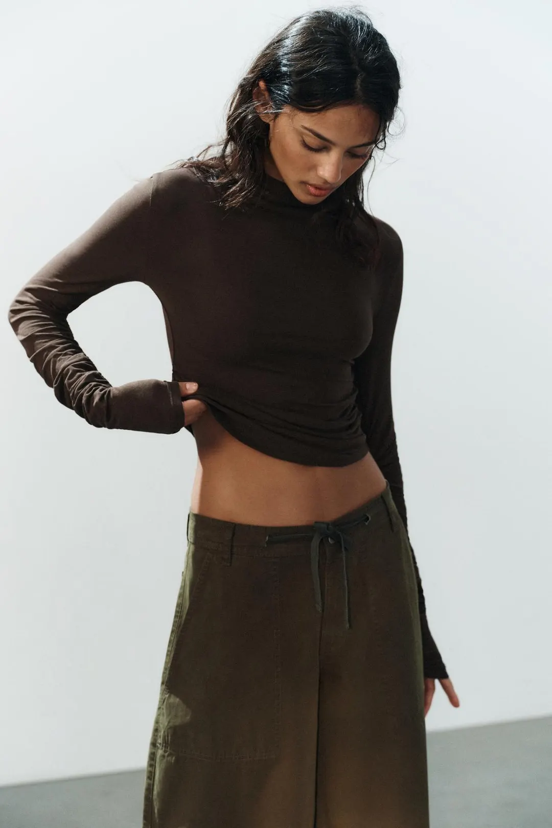 Футболка со сборками, Zara