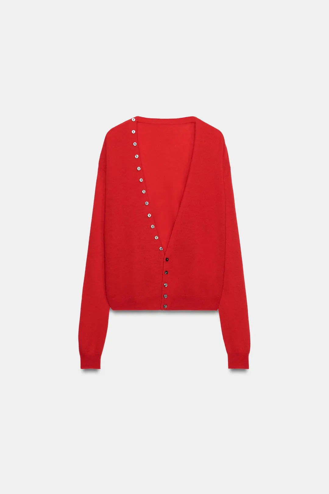 Кардиган с V-образным вырезом из 100% особо мягкой шерсти, Zara