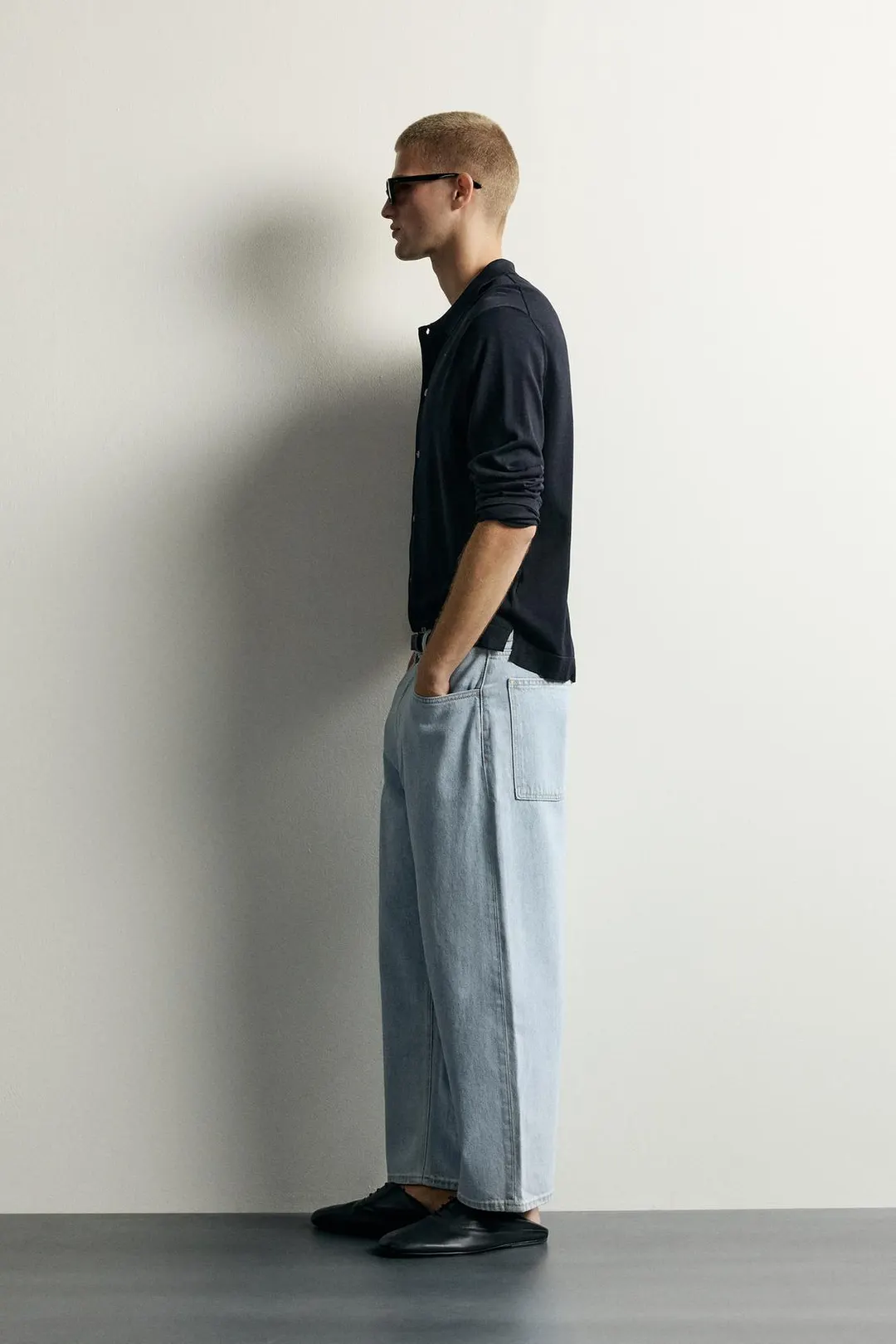 Широкие джинсы зауженного кроя, Zara