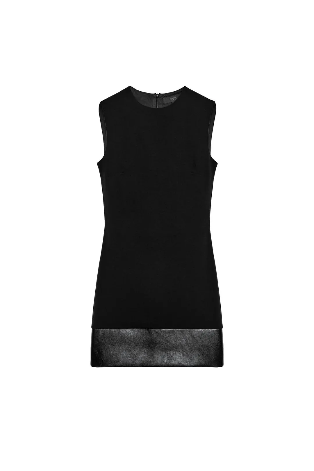 Мини-платье с контрастной отделкой, Zara