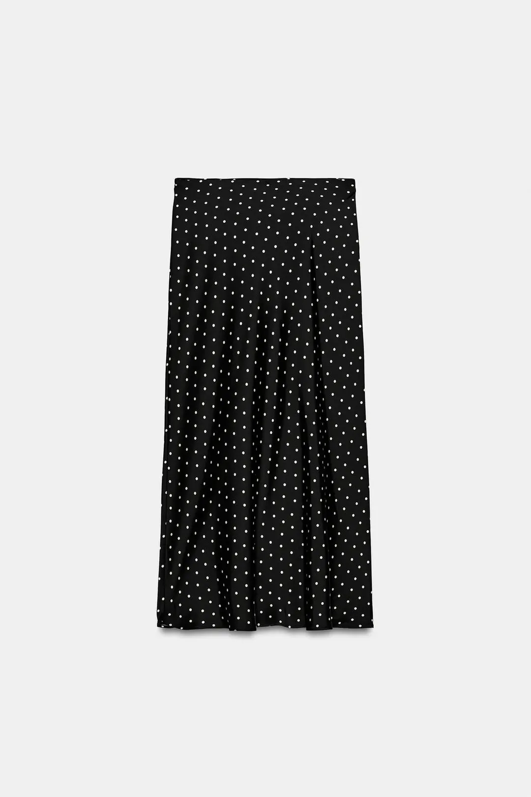 Атласная юбка миди в горошек, Zara