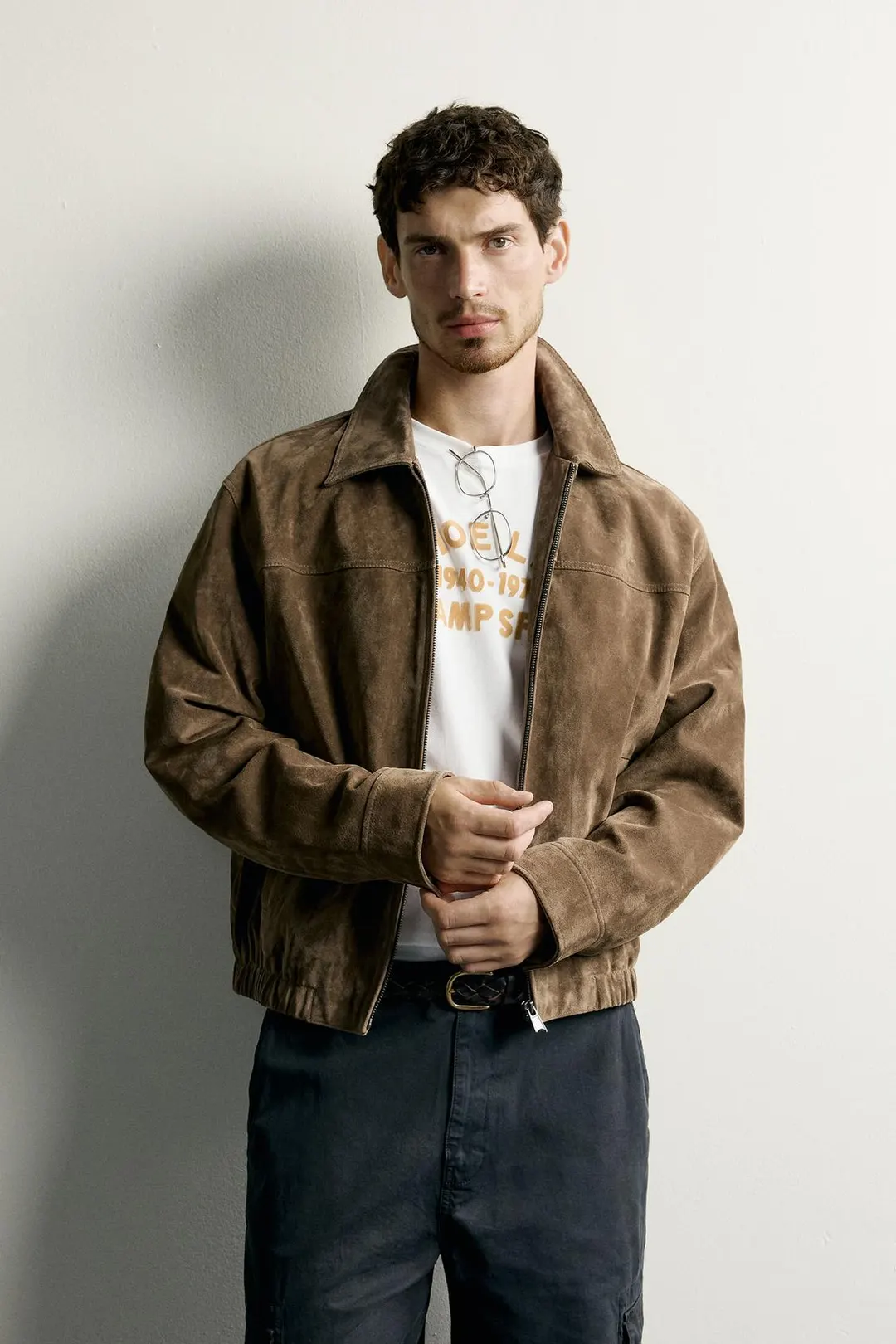 Куртка прямого кроя из замши, Zara
