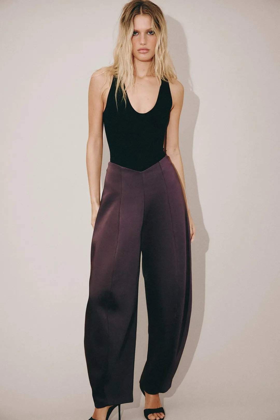 Сатиновые брюки-баллоны, Zara