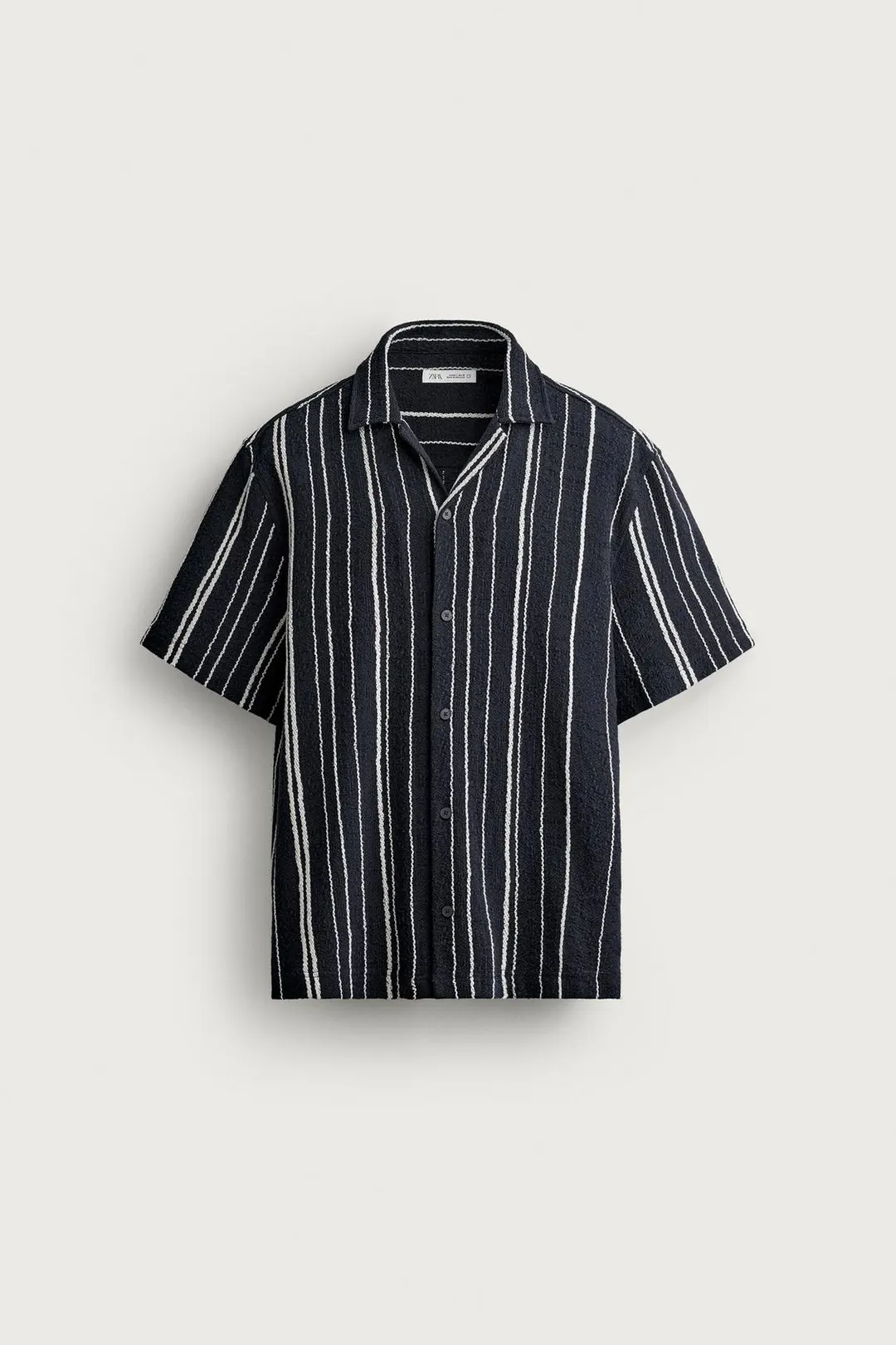 Жаккардовая рубашка стандартного кроя в полоску, Zara