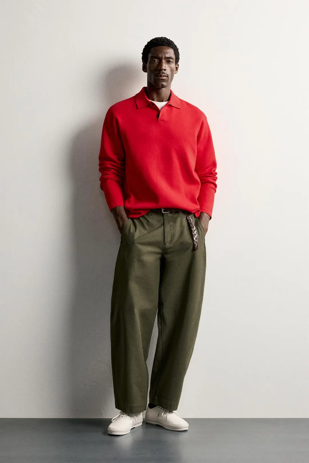 Мягкое трикотажное поло свободного кроя, Zara