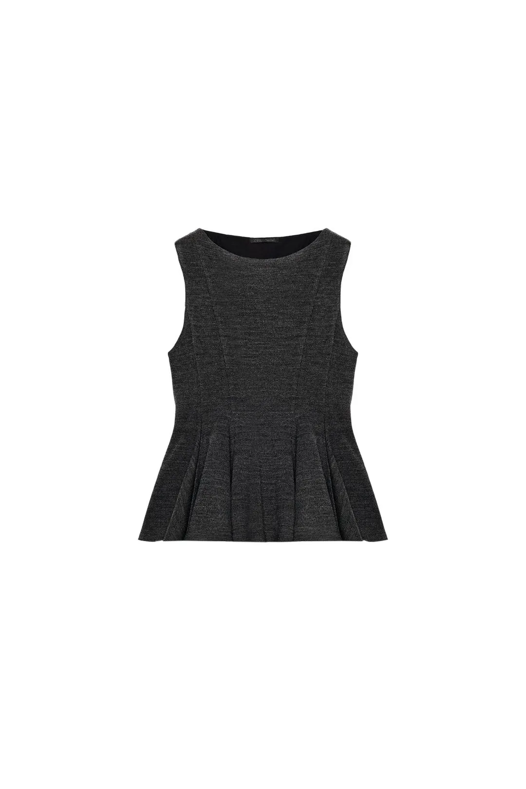 Мягкий топ с баской, Zara