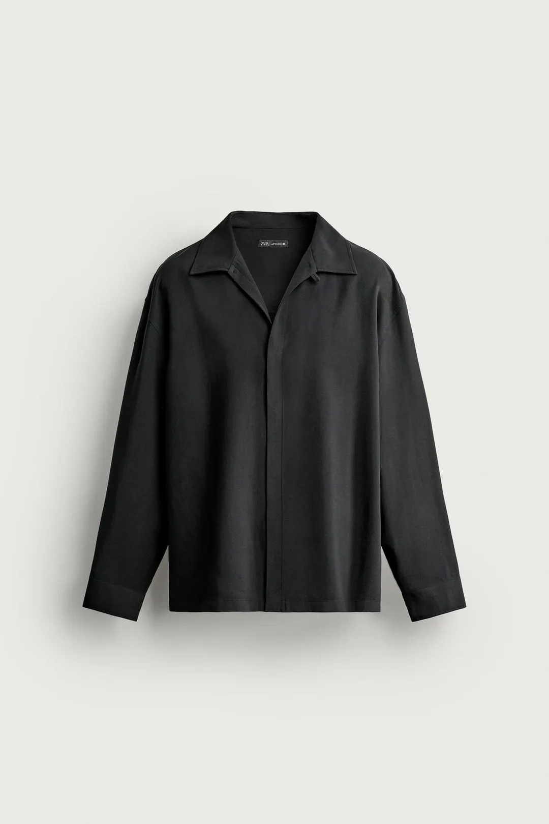 Рубашка свободного кроя из смесового модала, Zara