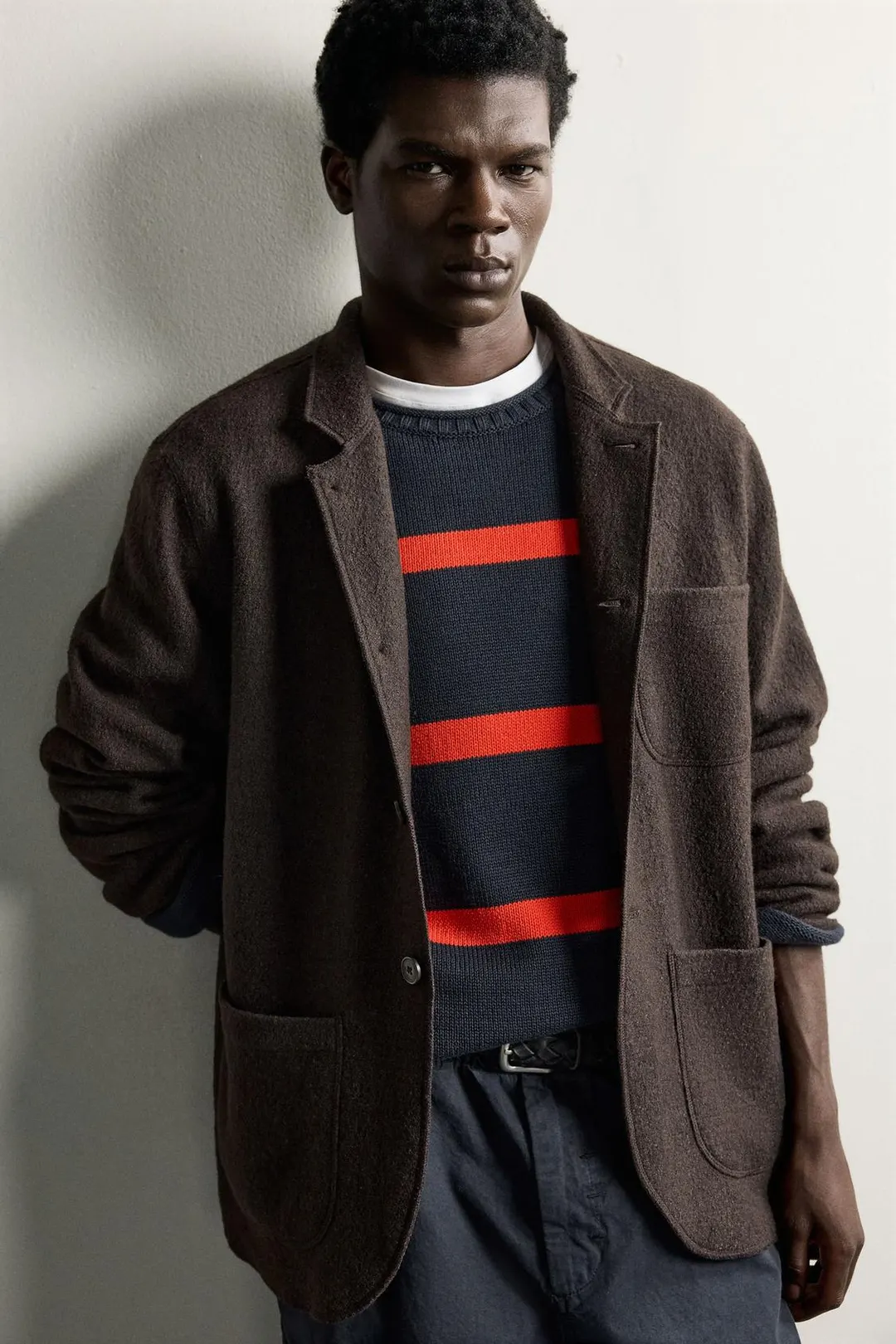 Блейзер свободного кроя из смесовой шерсти, Zara