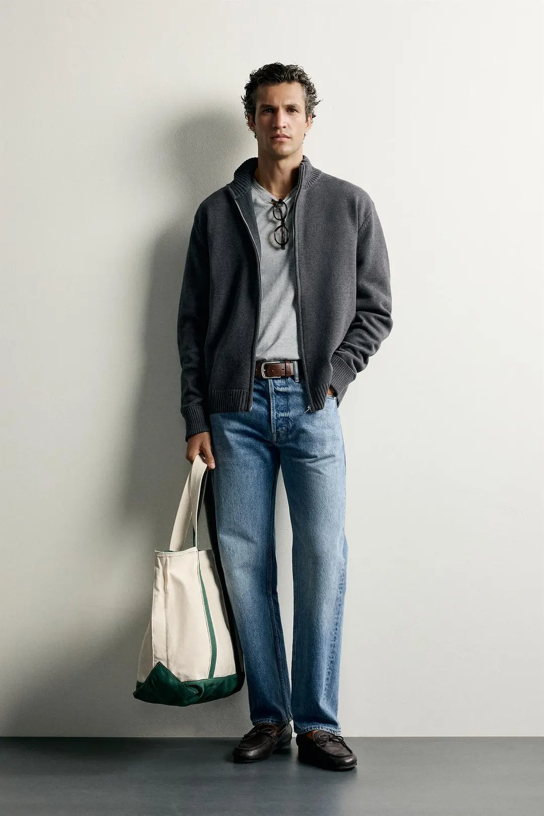 Трикотажный кардиган на молнии, Zara
