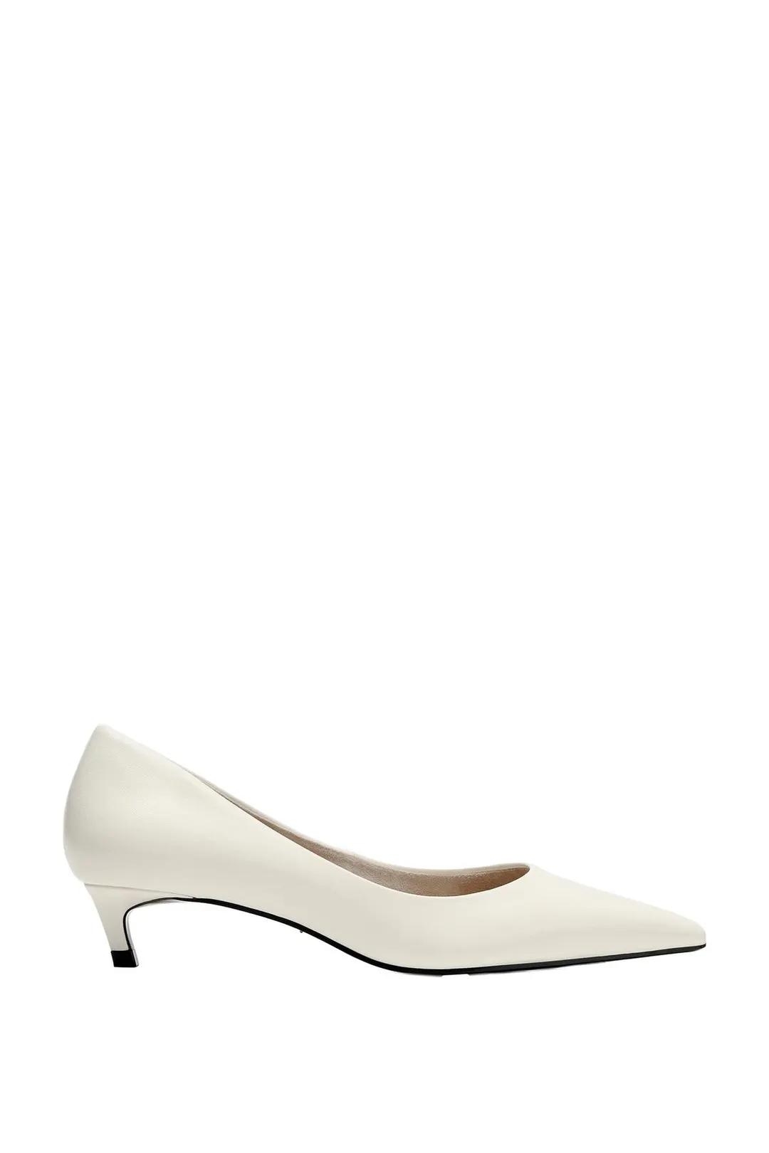 Кожаные туфли на каблуке kitten heel Limited Edition, Zara