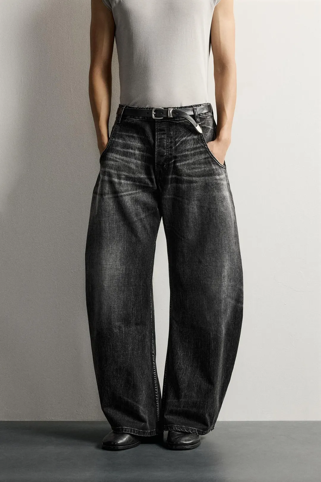 Джинсы свободного кроя barrel, Zara