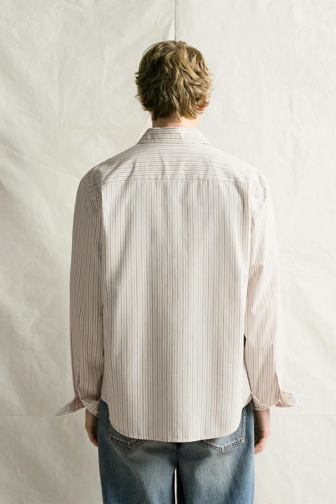 Рубашка прямого кроя в полоску, Zara