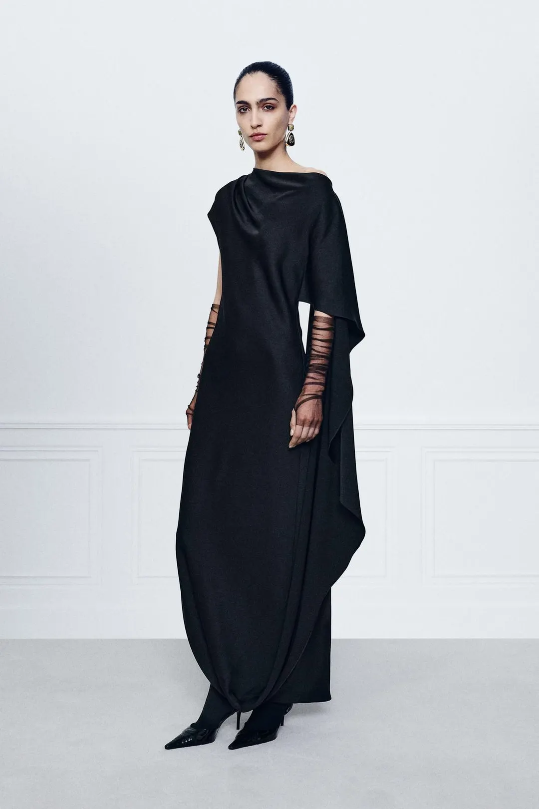 Платье-кейп асимметричного кроя ZW Collection, Zara