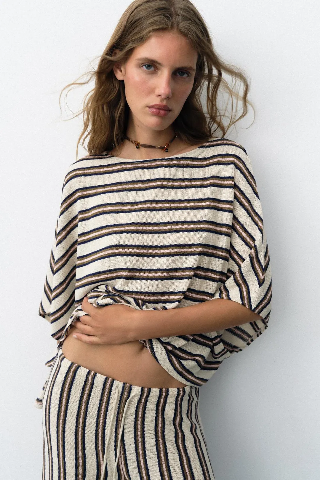 Топ фактурный с короткими рукавами, Zara