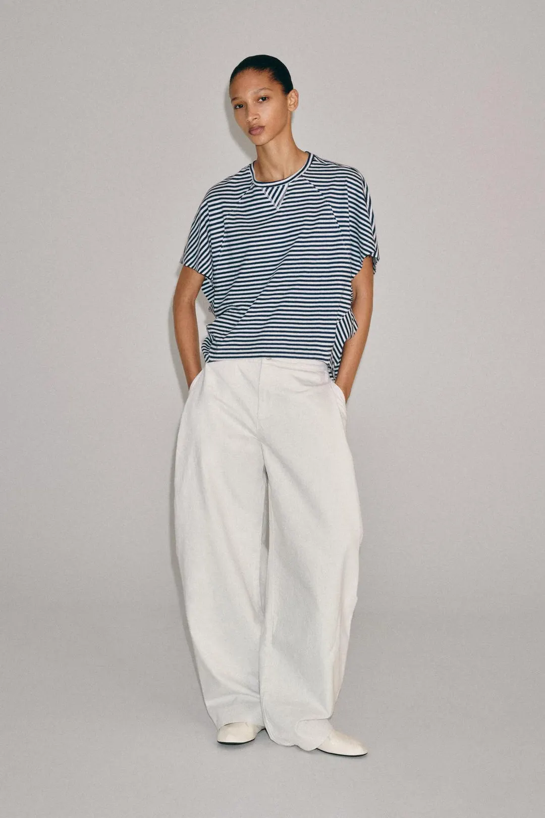 Футболка оверсайз в полоску, Zara