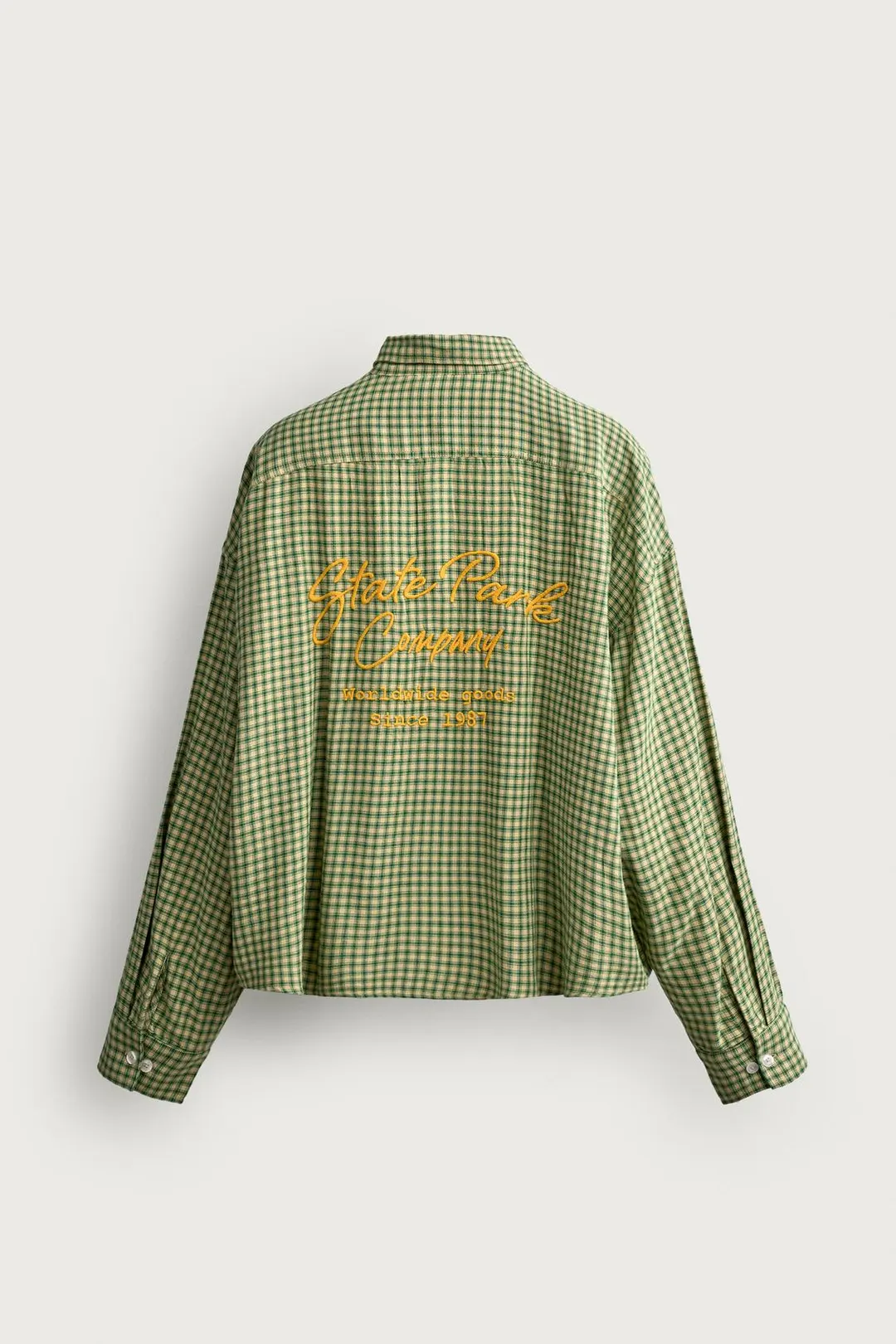 Рубашка в клетку с вышивкой, Zara