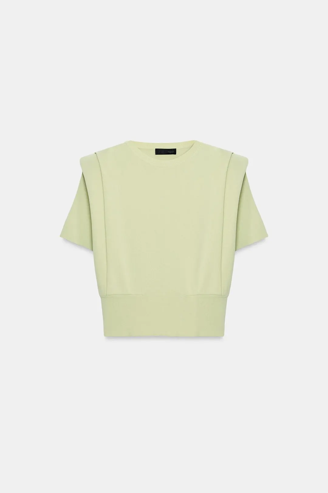 Вязаный топ с подплечниками, Zara