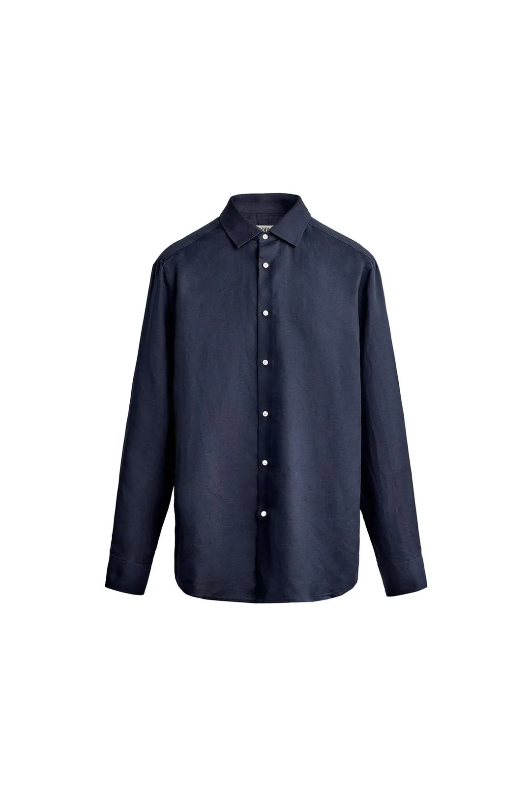 Рубашка прямого кроя из льна и лиоцелла, Zara
