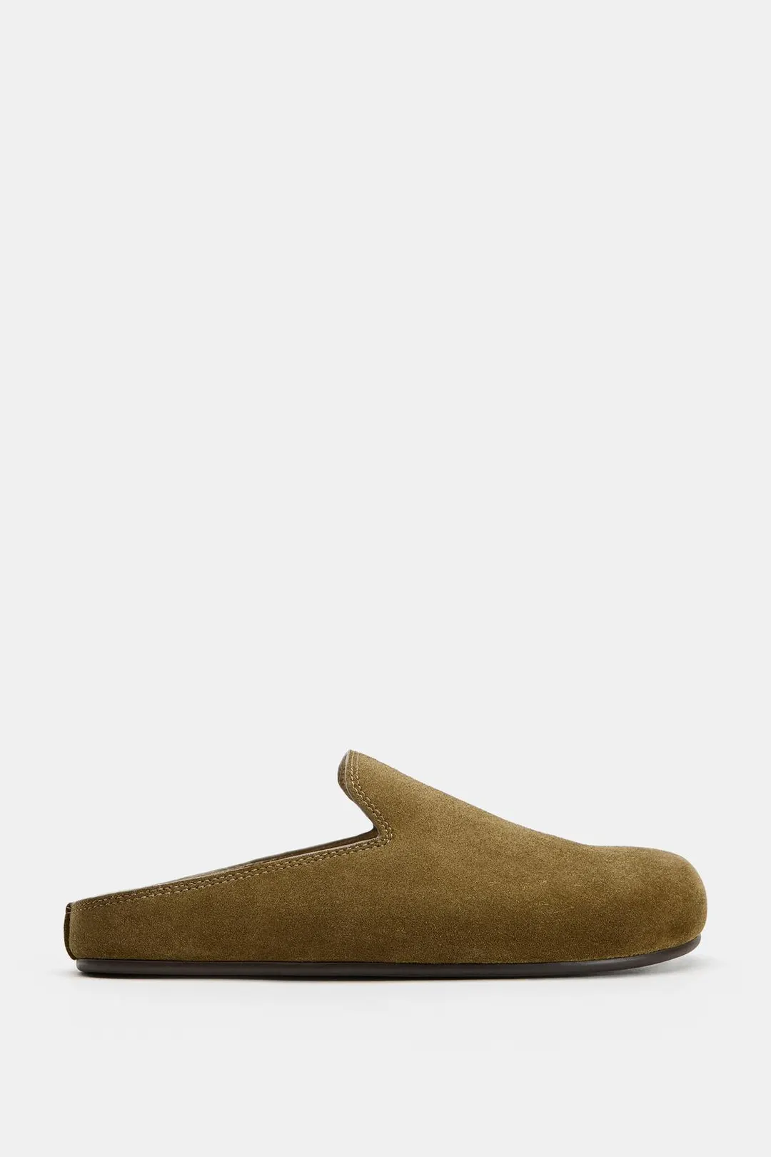 Сабо из замшевого спилка, Zara