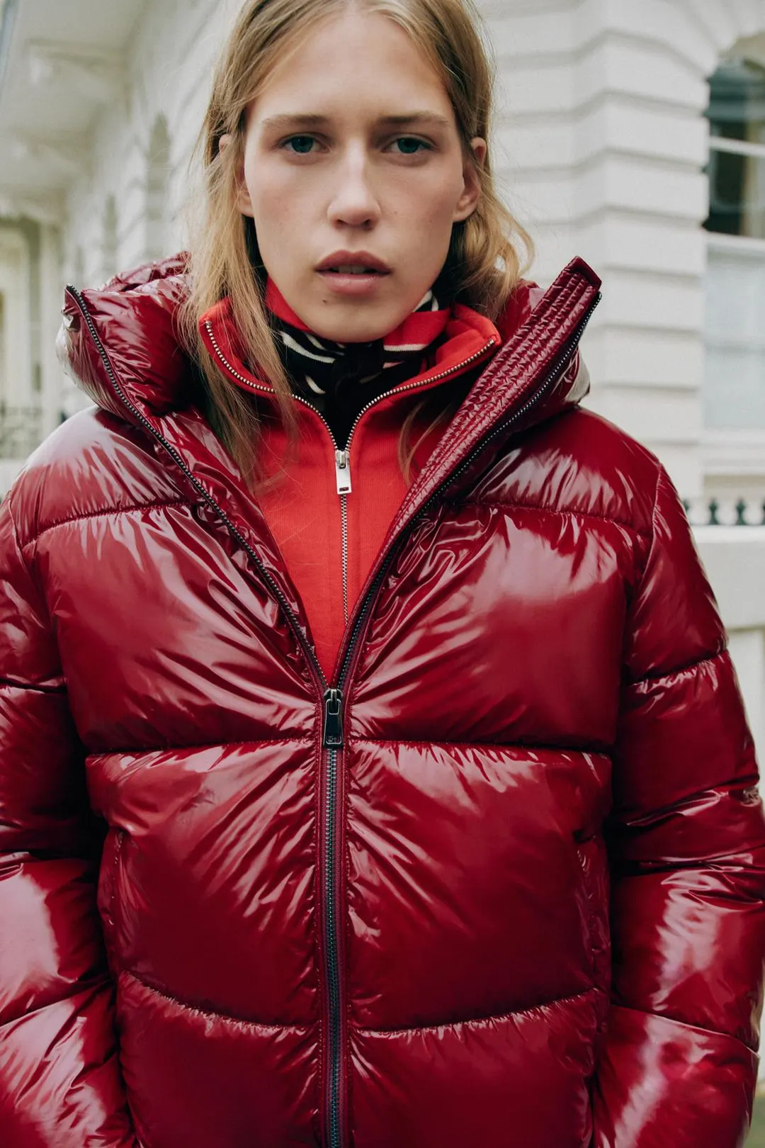Стеганый водоотталкивающий непродуваемый анорак с капюшоном, Zara