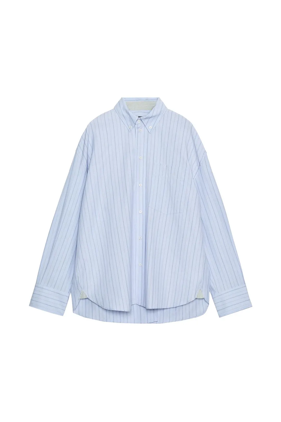 Рубашка оксфорд в полоску ZW Collection, Zara