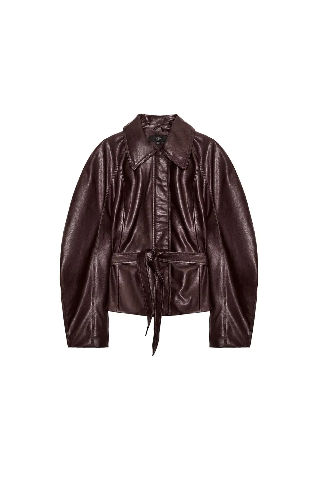 Куртка под кожу с поясом, Zara