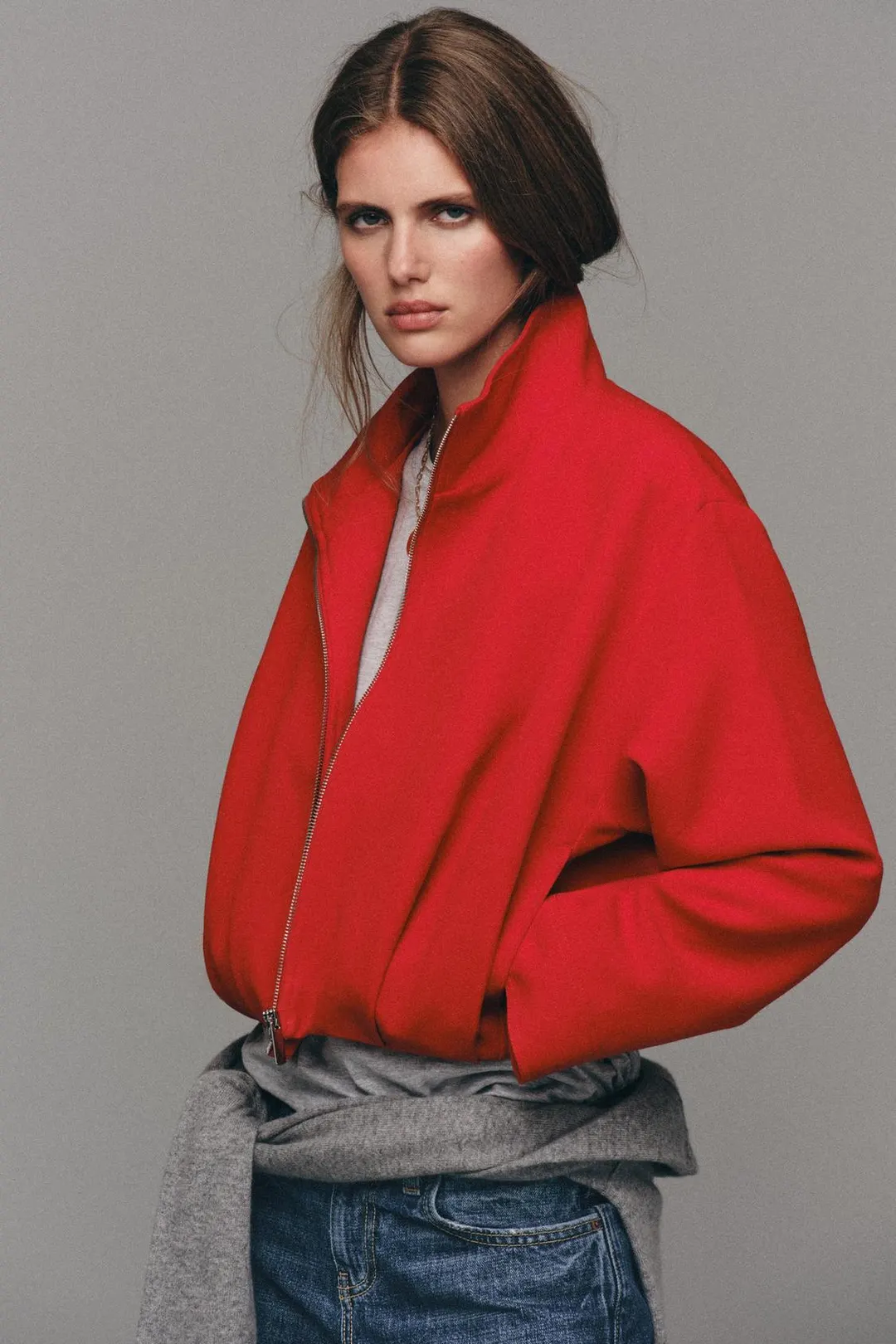 Куртка-бомбер с высоким воротником, Zara
