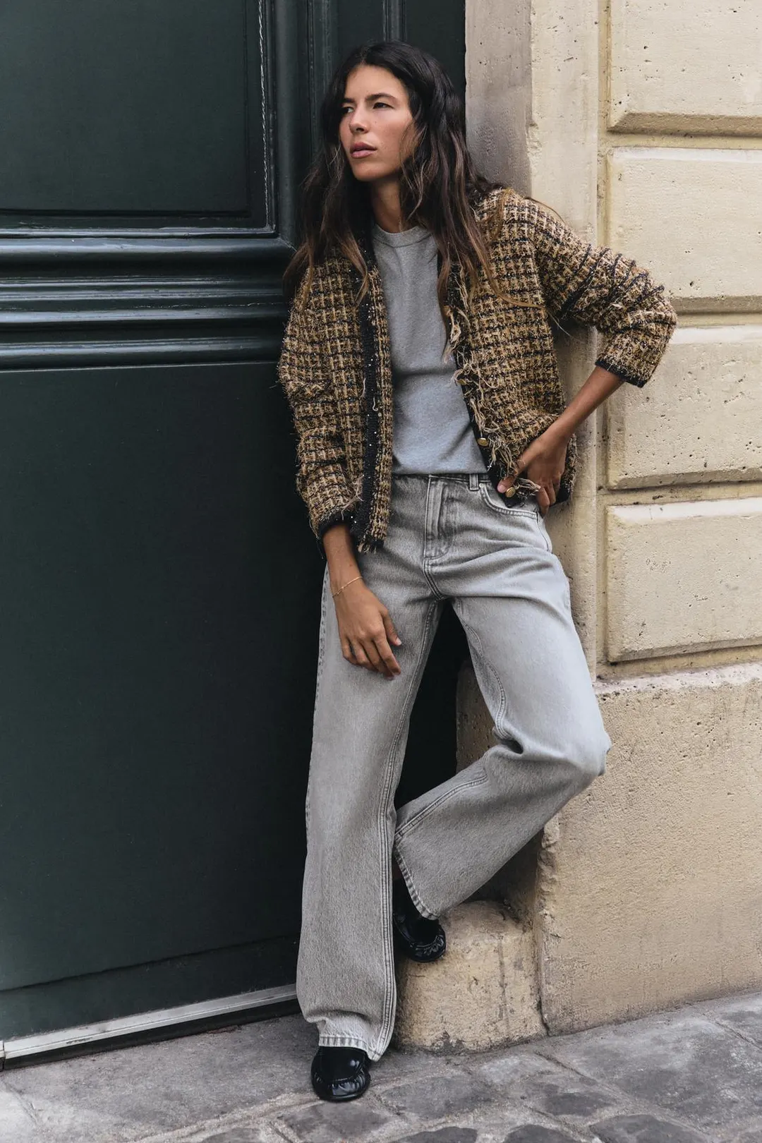Жакет вязаный с бахромой и металлизированной нитью, Zara