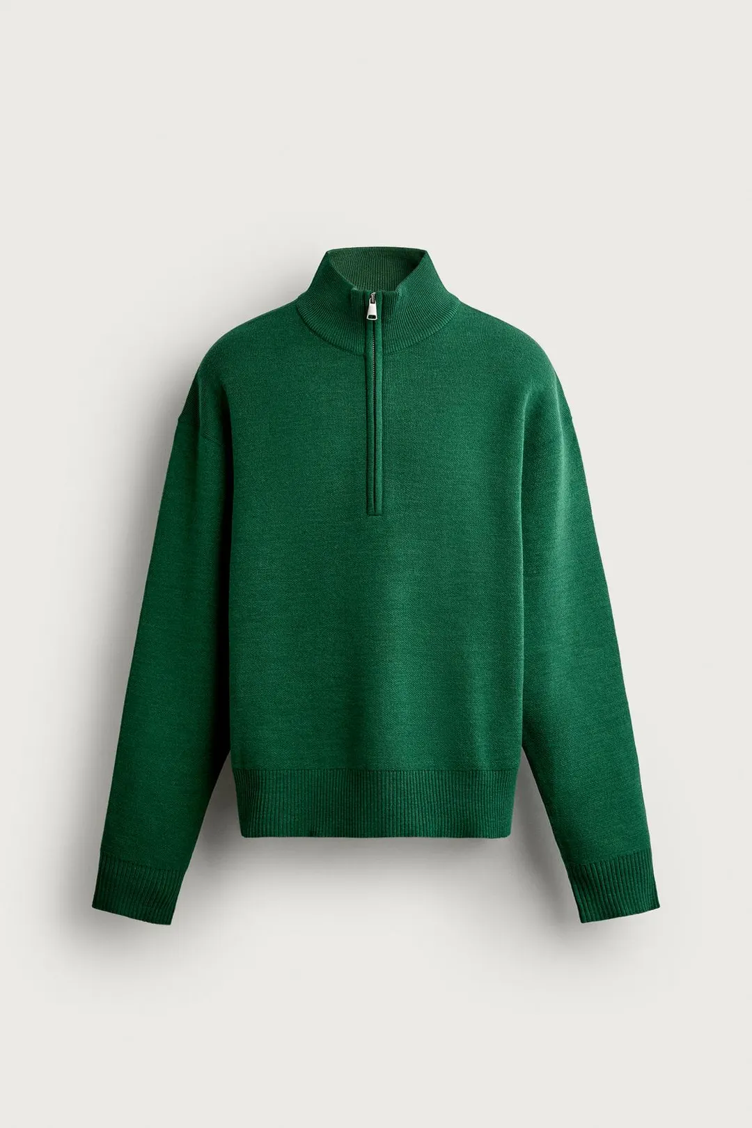 Мягкий джемпер с воротником на молнии, Zara