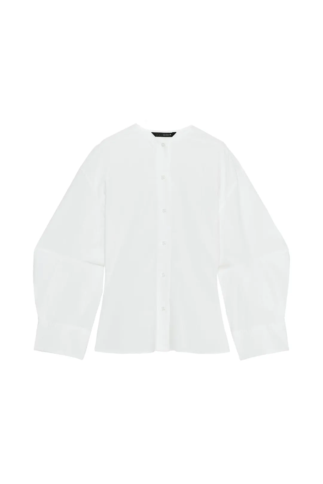 Рубашка из поплина с объемными рукавами, Zara