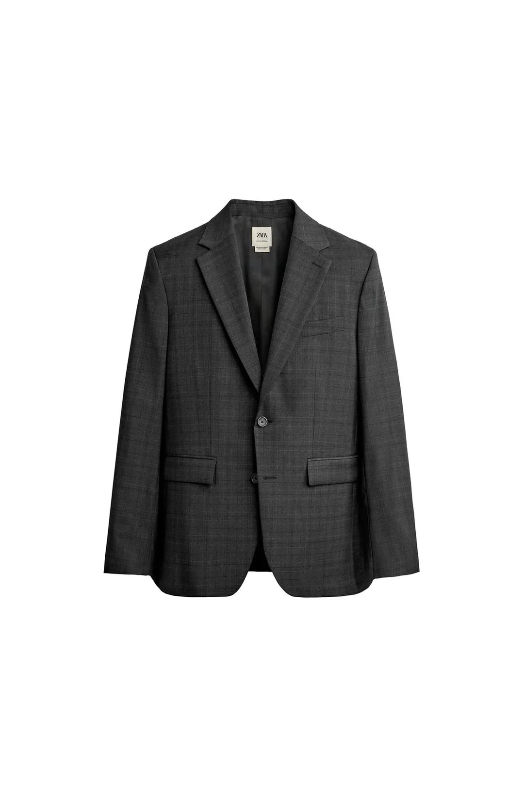 Костюмный блейзер в клетку из 100% шерсти, Zara