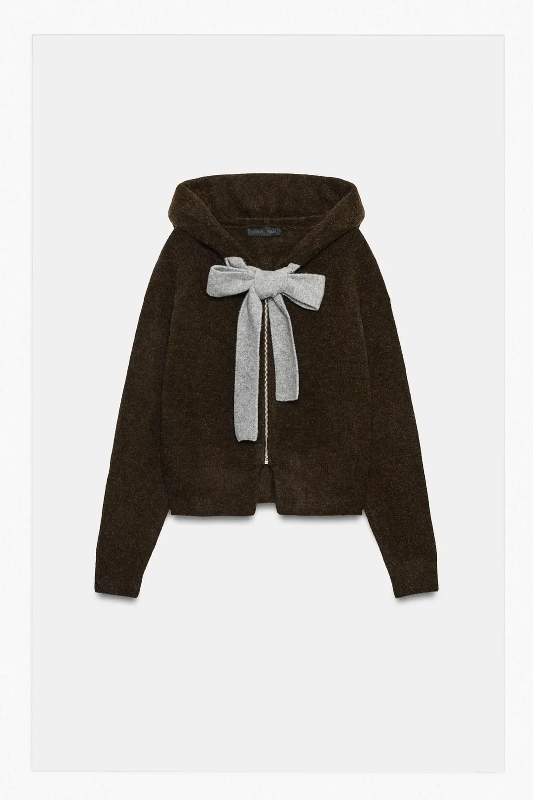 Кардиган с капюшоном и бантом, Zara