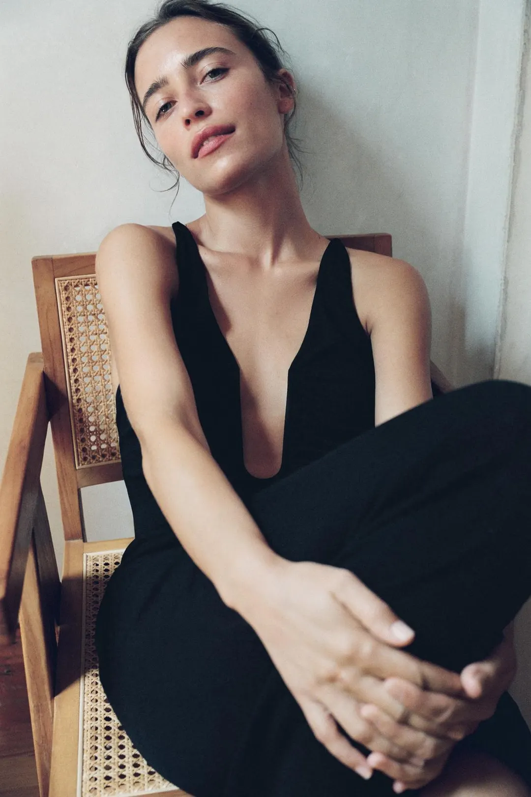 Длинное трикотажное платье, Zara