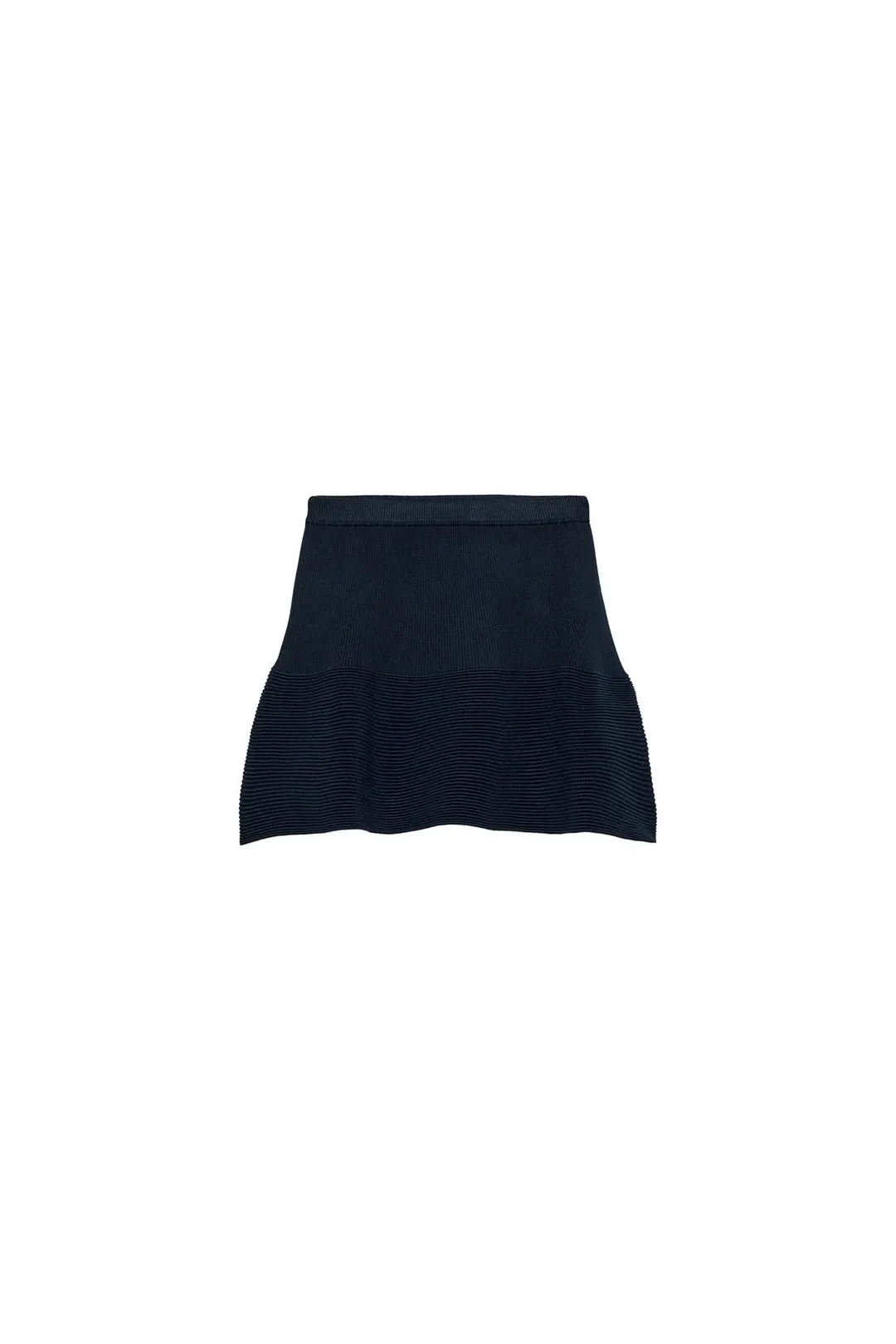 Юбка мини из трикотажа с баской, Zara