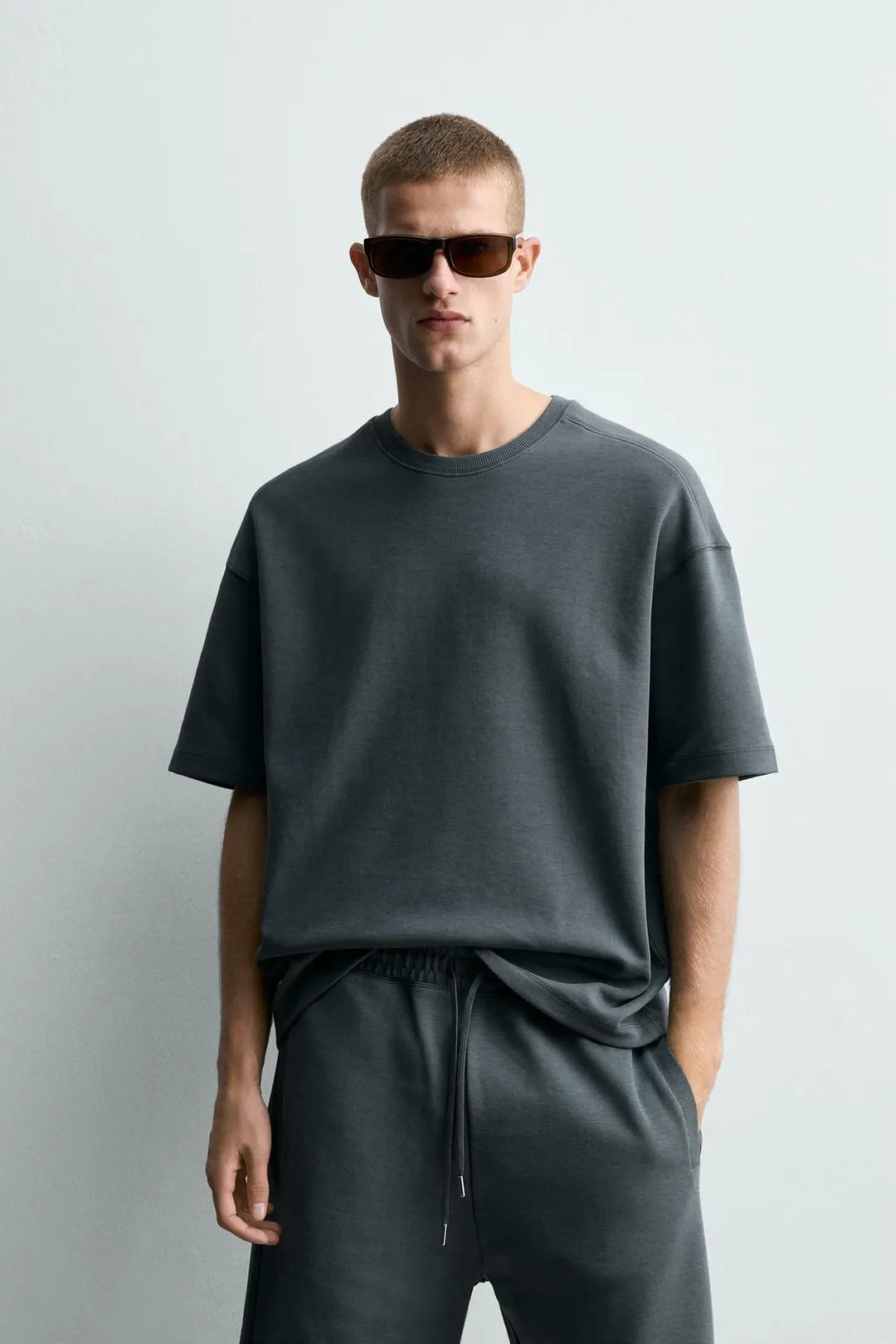 Свитшот свободного кроя из интерлока, Zara