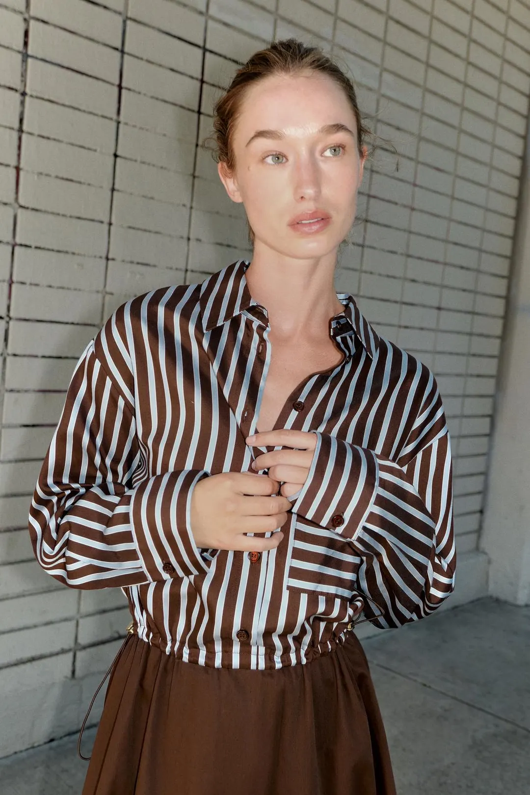 Платье миди с контрастными деталями, Zara
