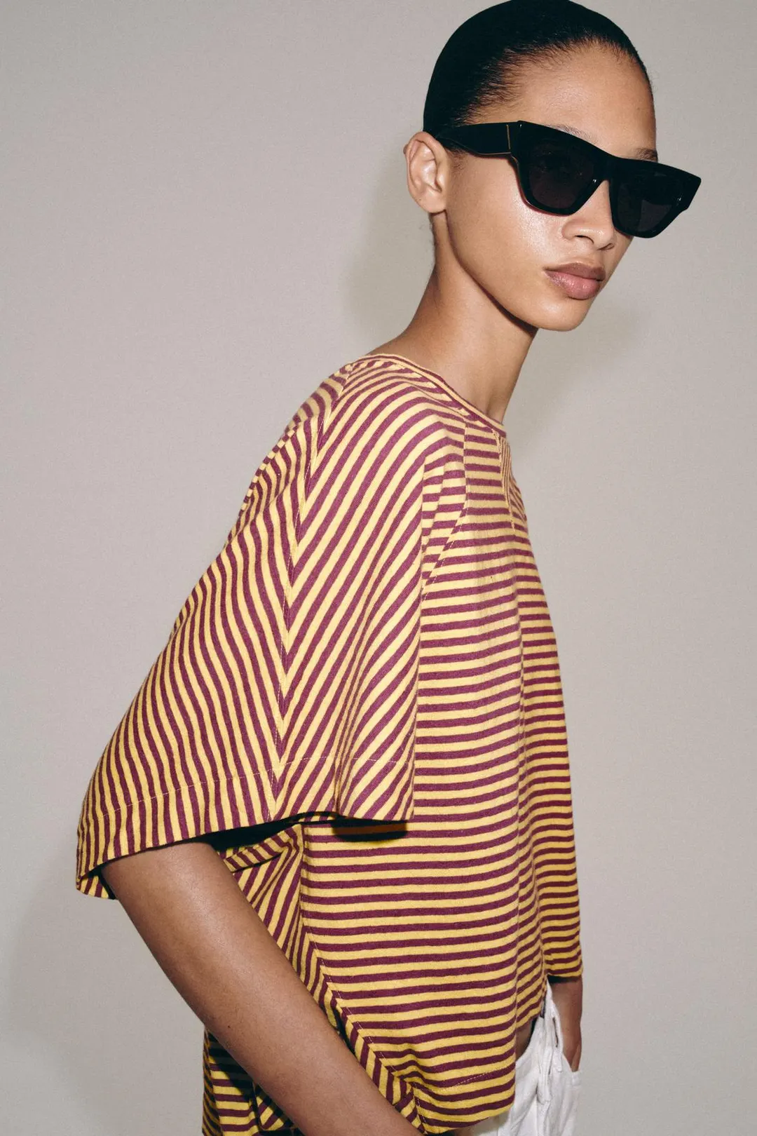 Футболка оверсайз в полоску, Zara