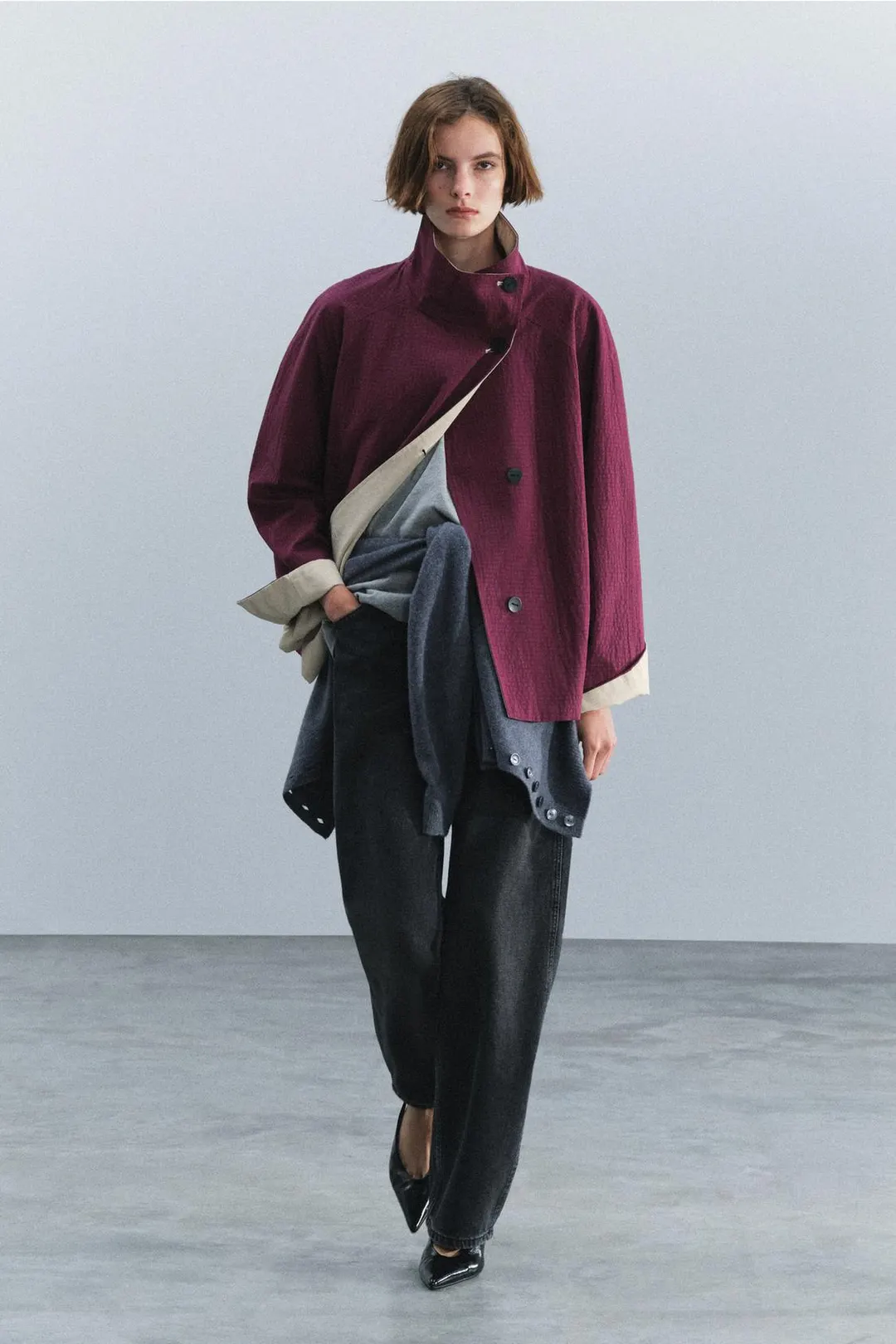 Короткая двусторонняя куртка ZW Collection, Zara