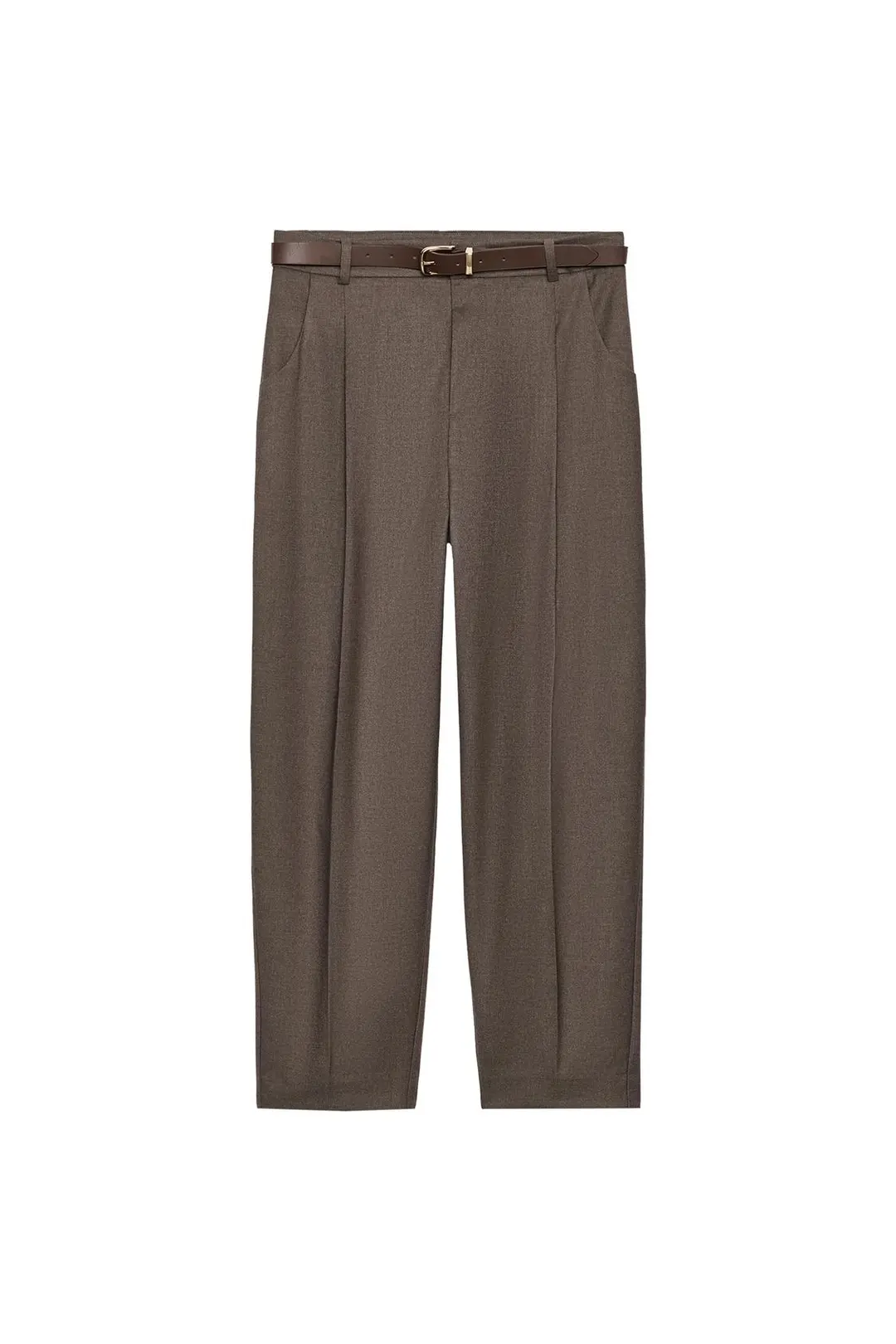 Укороченные брюки с поясом, Zara