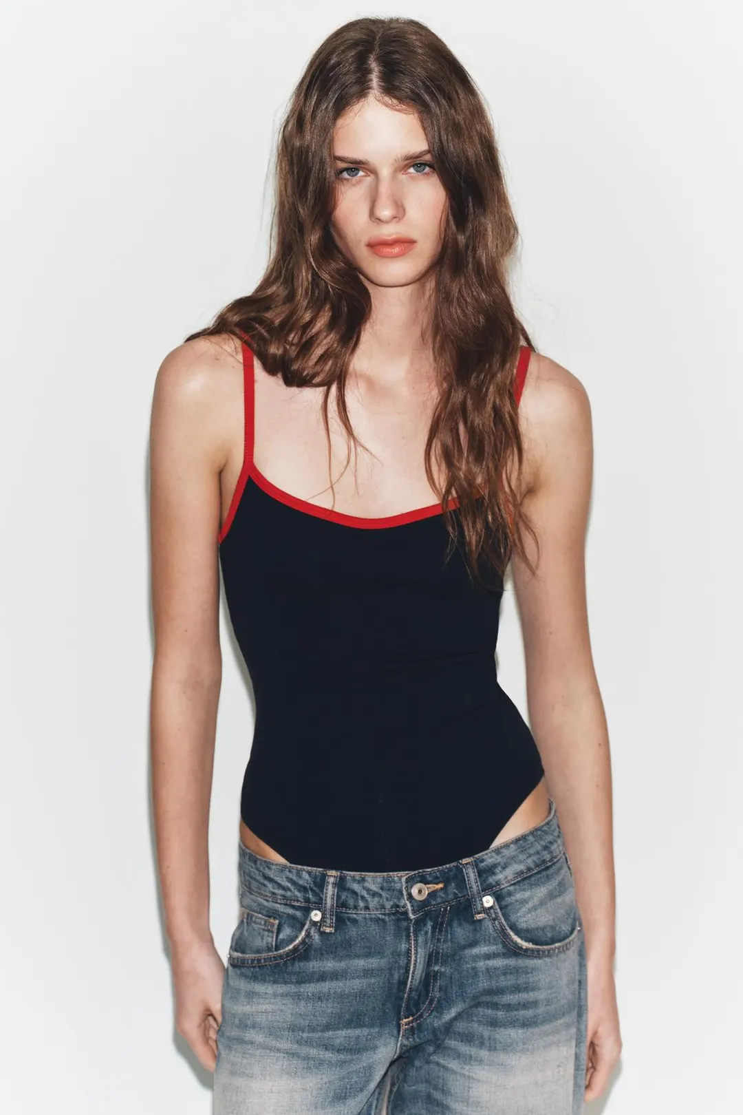 Боди с контрастным кантом, Zara