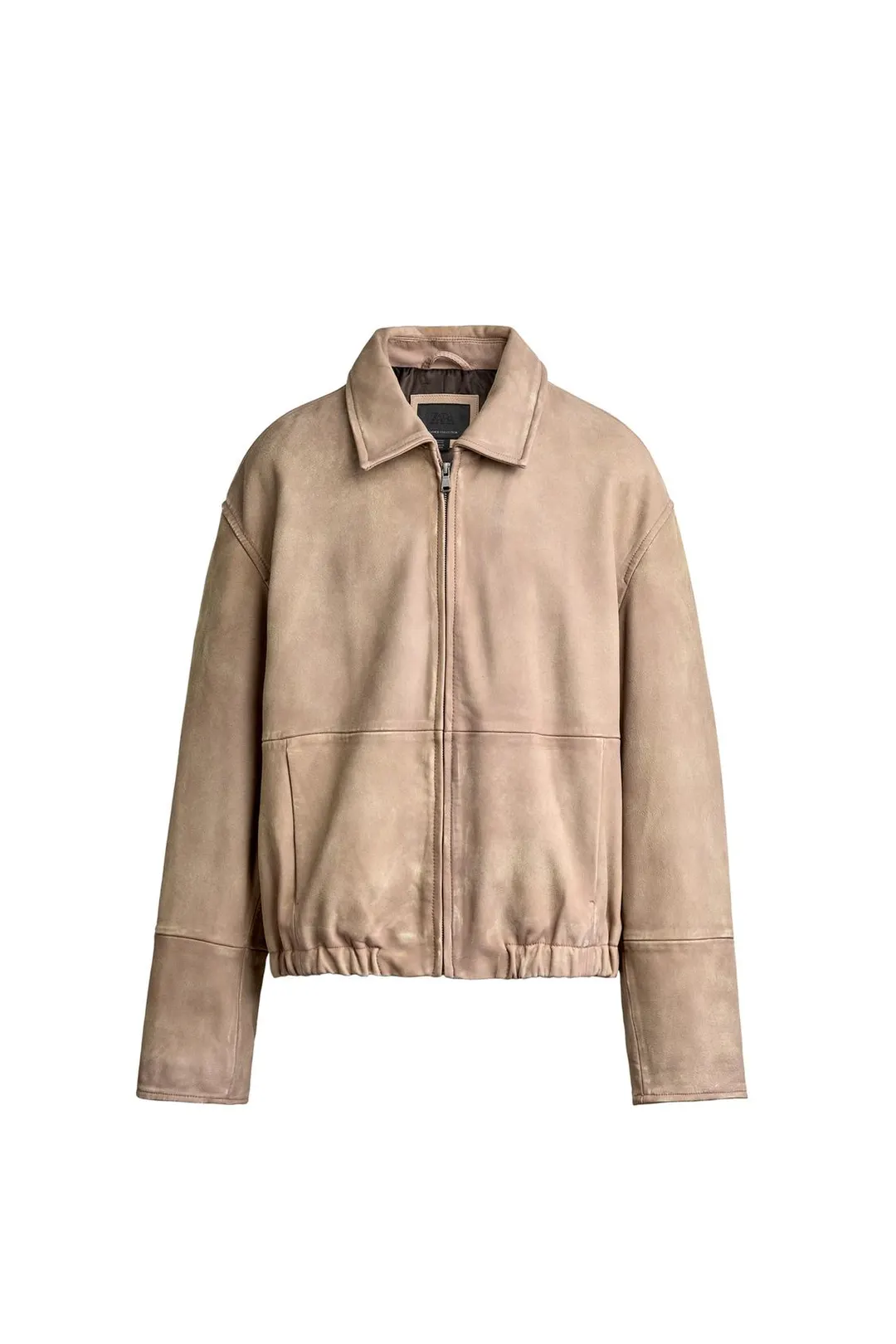 Куртка кожаная с эффектом выцветания, Zara