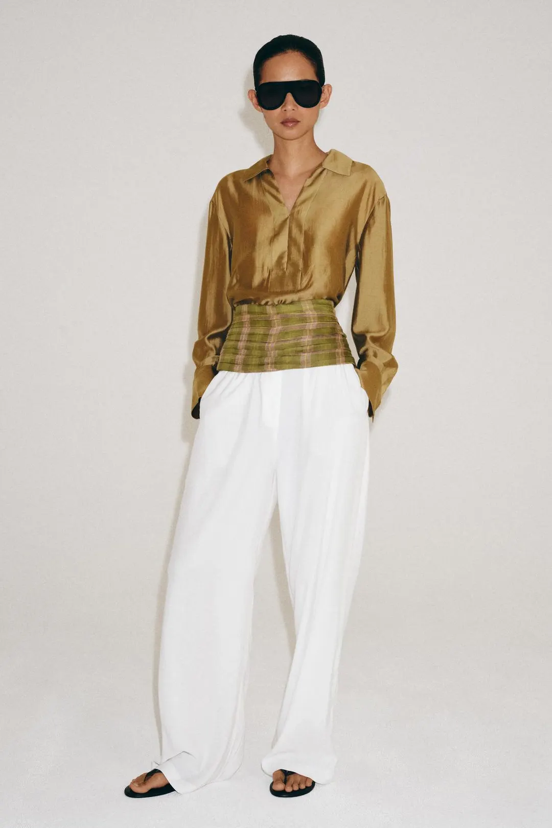 Рубашка однотонная ZW Collection, Zara