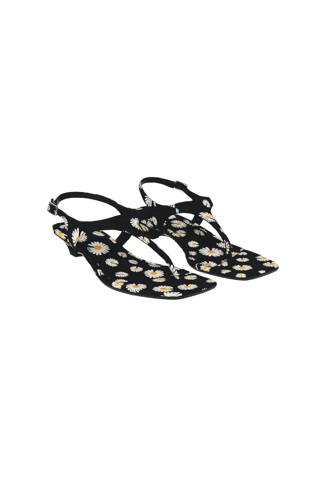 Босоножки с принтом на низком каблуке Limited Edition, Zara