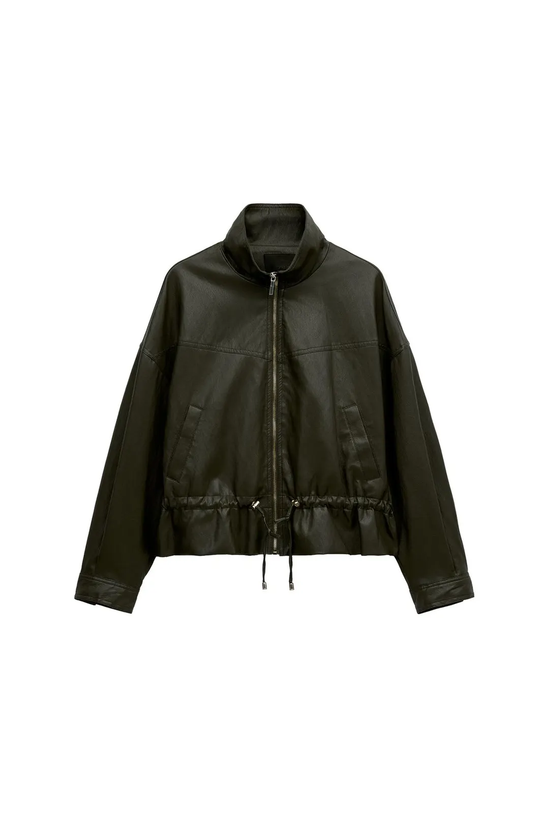 Куртка под кожу с кулиской, Zara