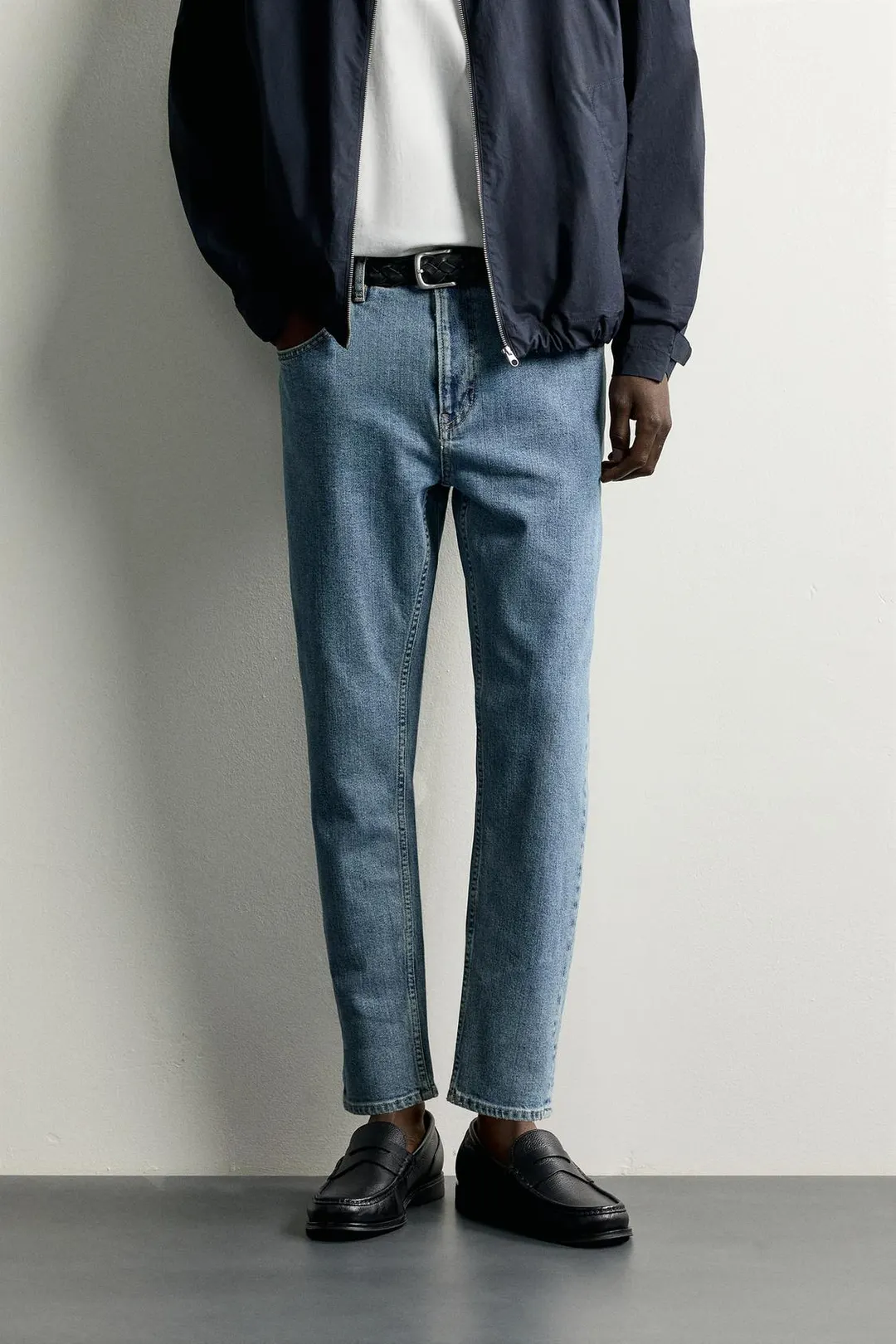 Джинсы укороченные зауженного кроя, Zara