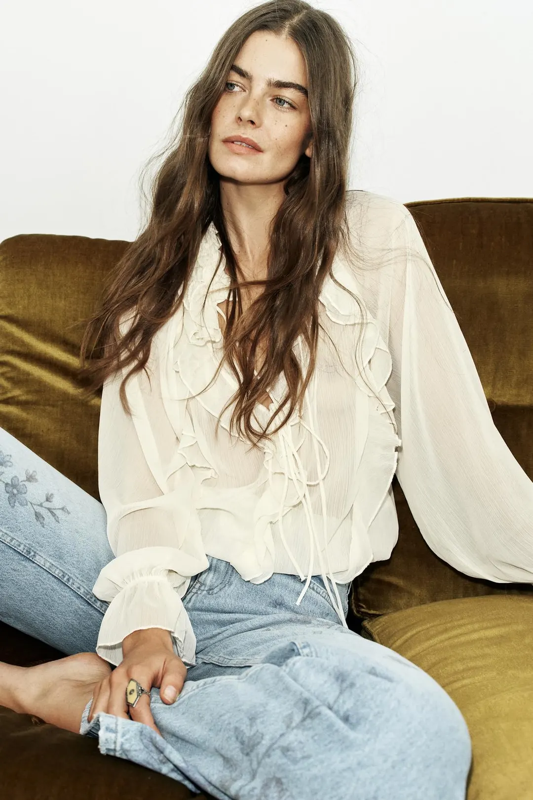 Объемный топ в романтическом стиле, Zara