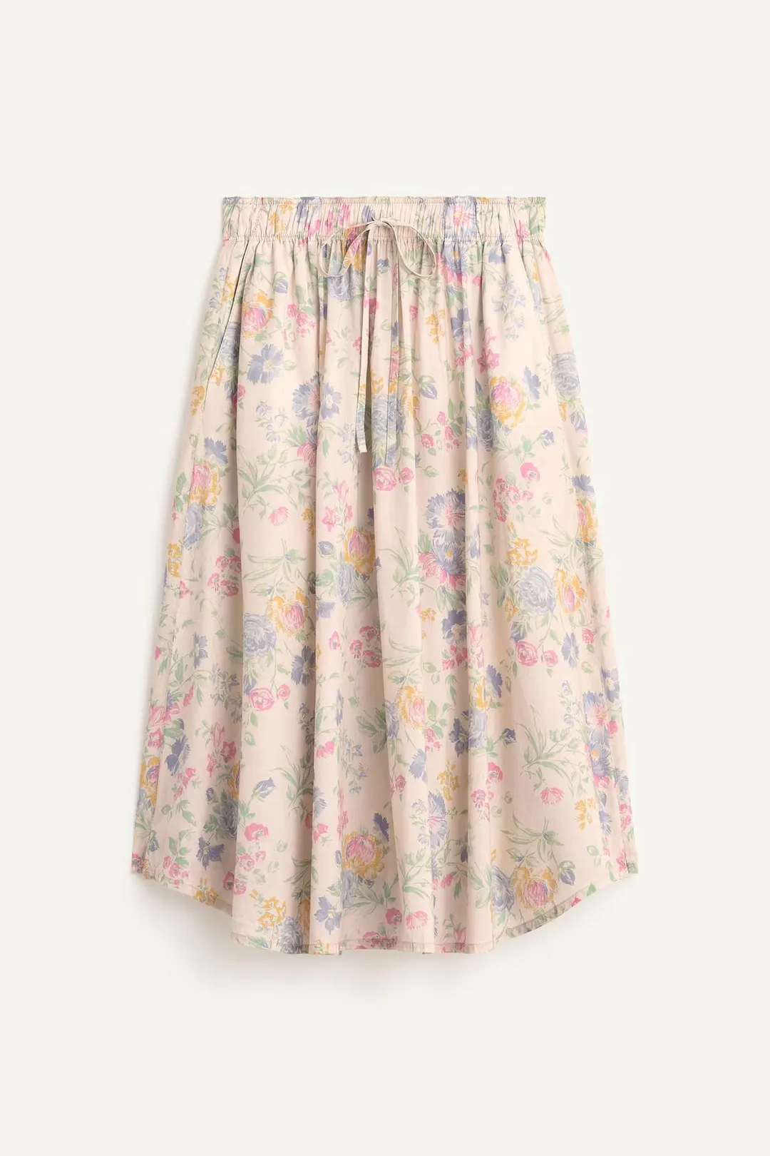 Юбка из хлопка с цветочным принтом, Zara