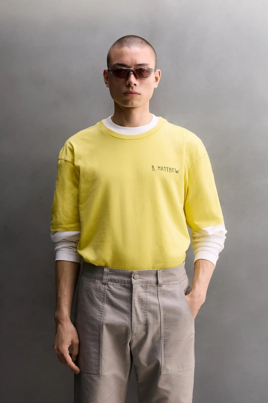 Футболка свободного кроя с текстовым принтом, Zara