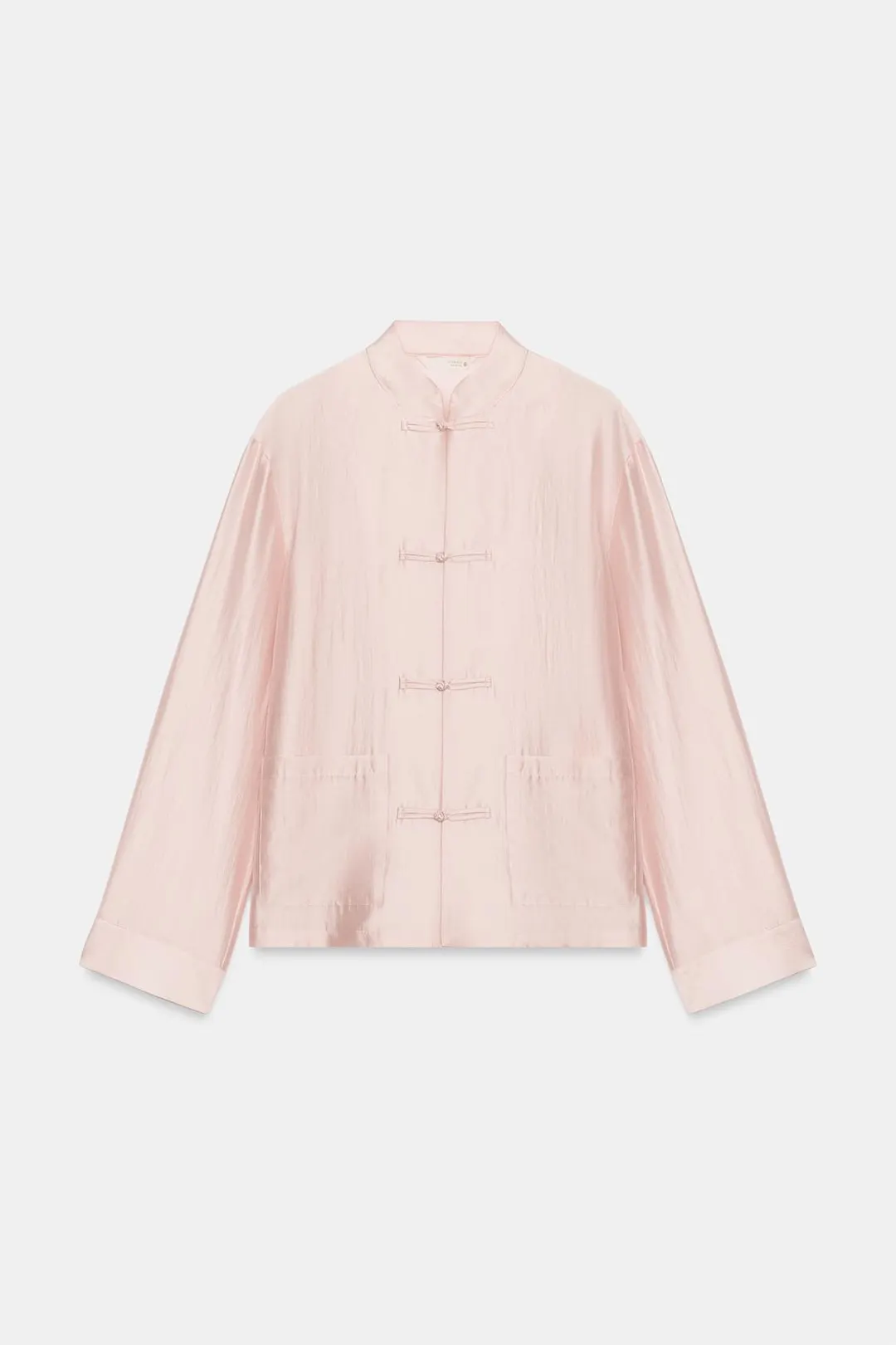 Сатиновая рубашка с застежкой на навесные петли ZW Collection, Zara