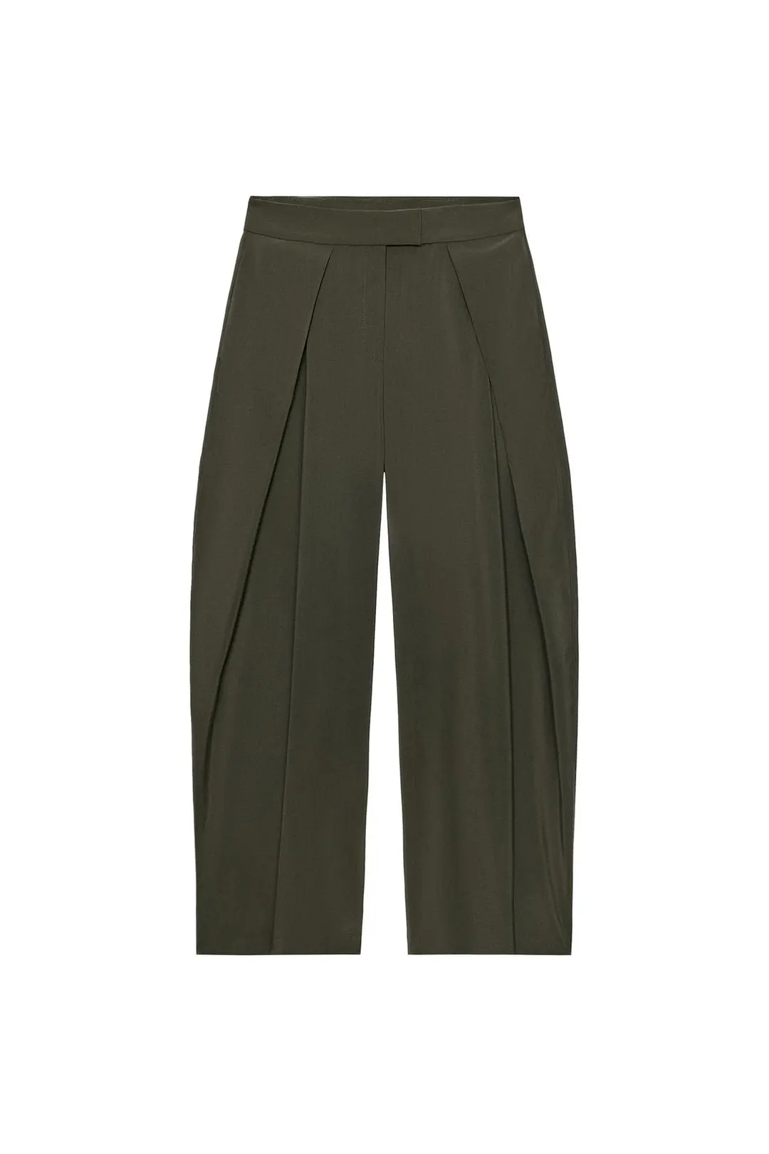 Брюки со складками на талии ZW Collection, Zara